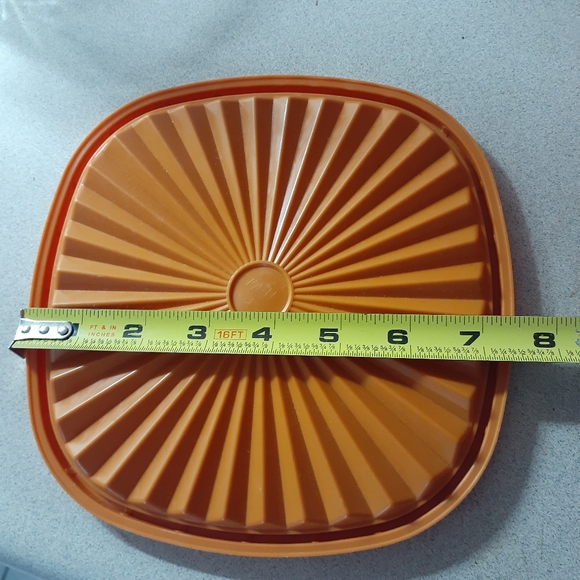 Vtg Tupperware Lid Seal #839 Orange for 7" Servalier® Bottom or Others - Picture 5 of 16